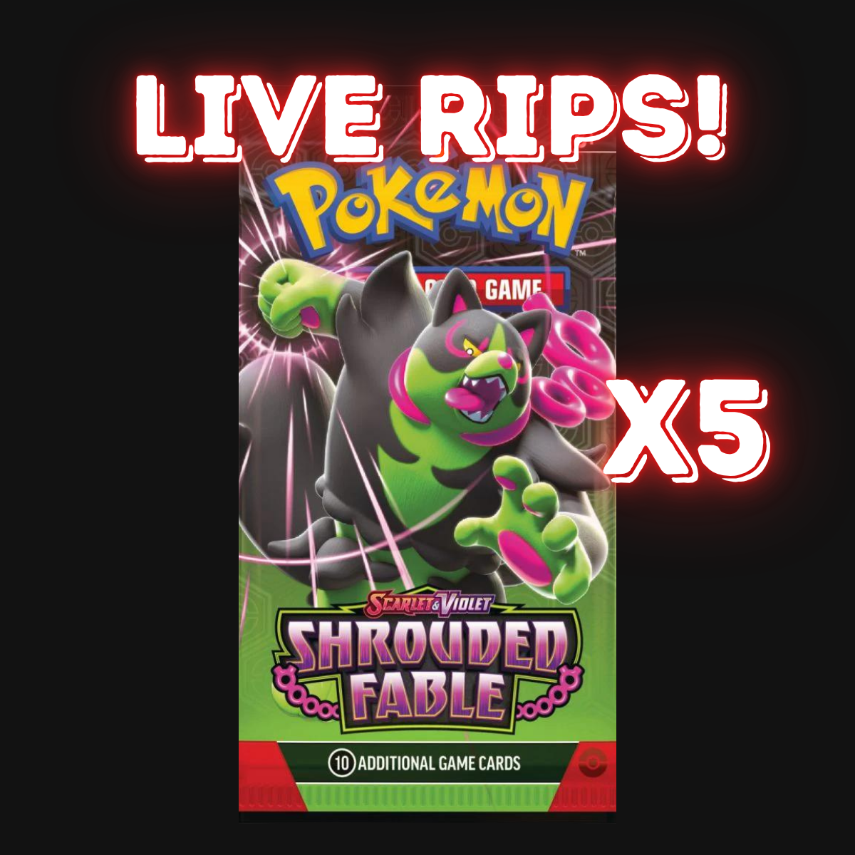 Live - Scarlet & Violet Shrouded Fable Booster Pack X5