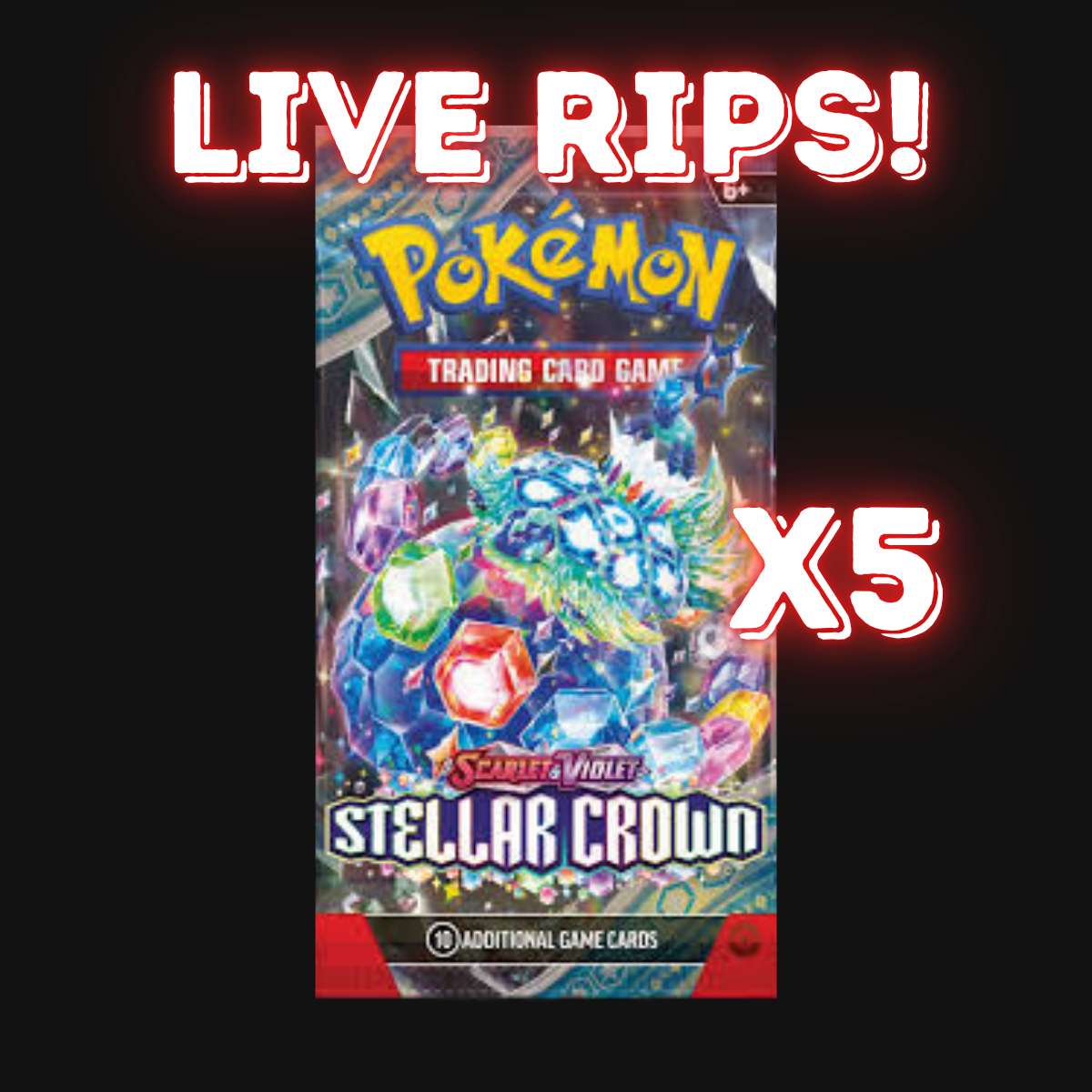 Live - Scarlet & Violet Stellar Crown Booster Pack X5