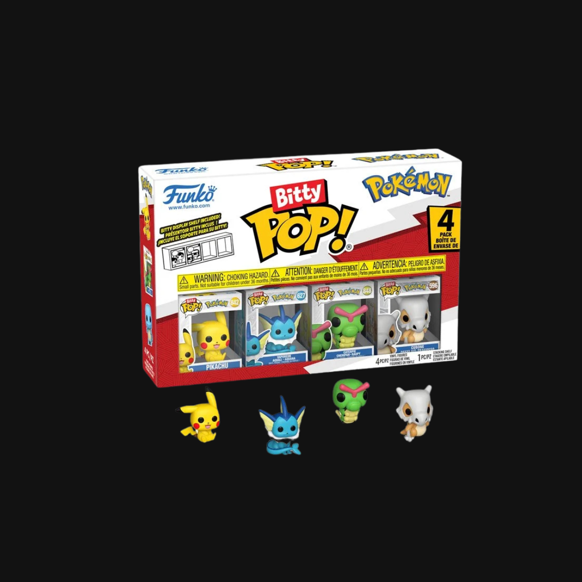 Pokemon Funko Bitty Pop! Mini-Figure 4-Pack Case