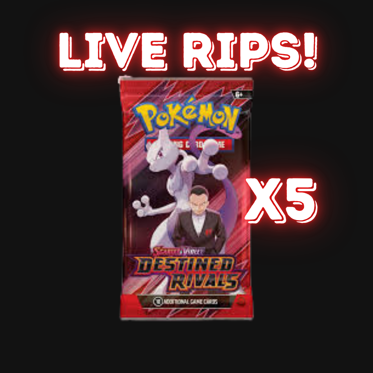 Live - Scarlet & Violet Destined Rivals Booster Pack X5