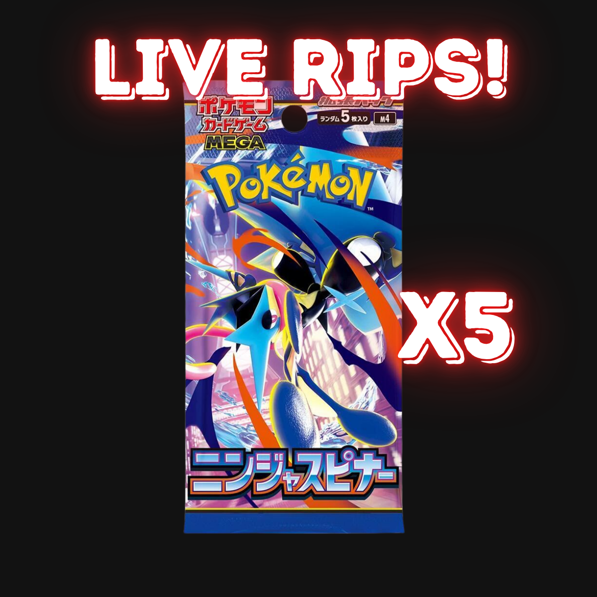 Live - Japanese Mega: Ninja Spinner Booster Pack X5