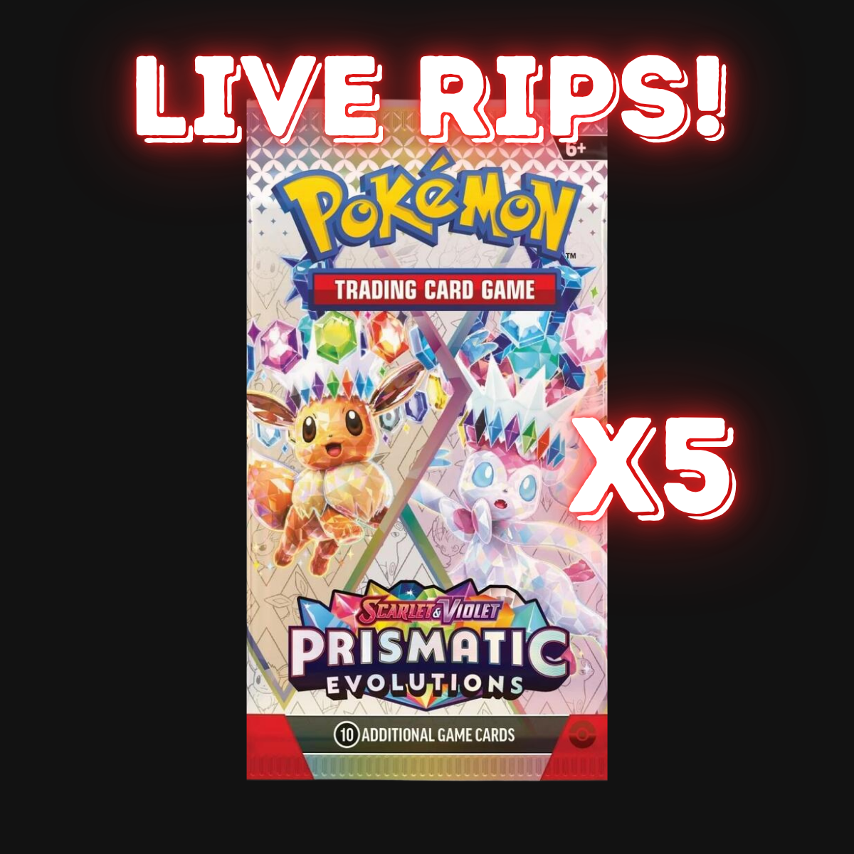 Live - Scarlet & Violet Prismatic Evolutions Booster Pack X5