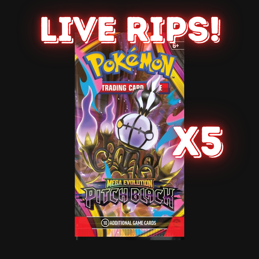 Live - English Pitch Black Booster Pack X5