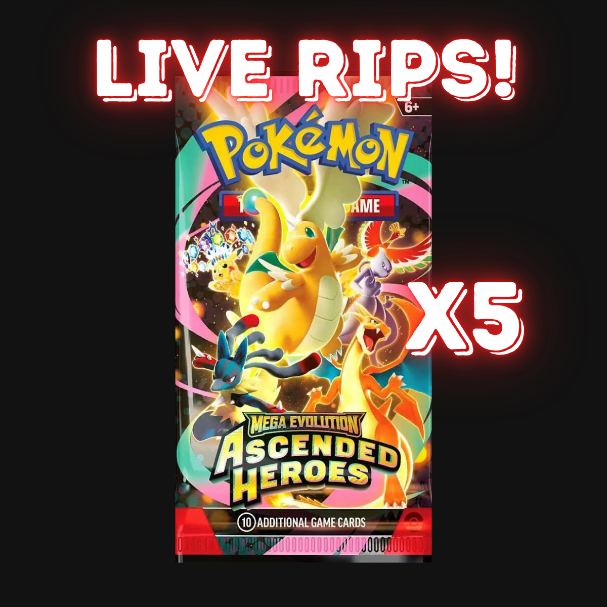 Live - English Ascended Heroes Booster Pack X5