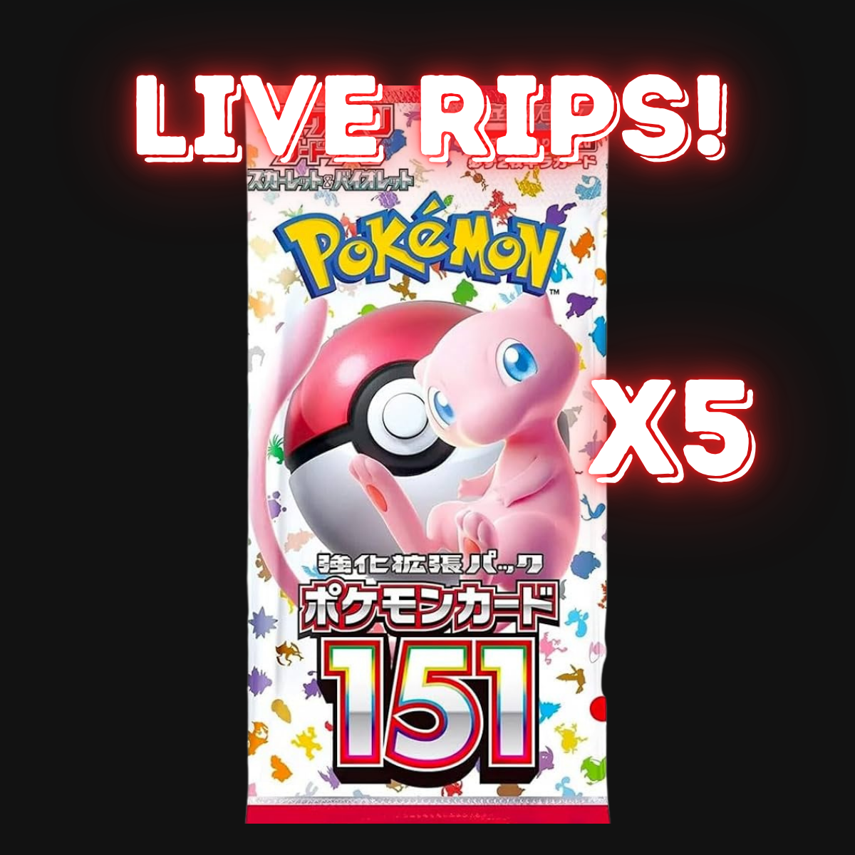 Live - Scarlet & Violet Japanese 151 Booster Pack X5