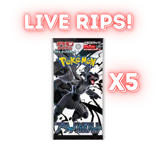 Live - Scarlet & Violet Black Bolt Booster Pack X5